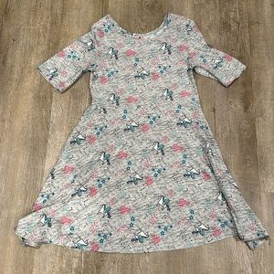 Unicorn dress, girls size 10/12. Cute and cozy! Never worn!